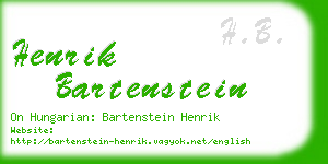 henrik bartenstein business card